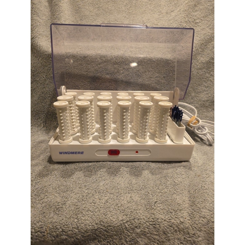 Windmere Hot Roller Set 18 Curlers Includes Clips Electric - Tested